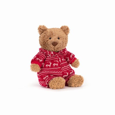 Jellycat Bartholomew Winter Pyjamas Bear New Zealand | BWCDP4596